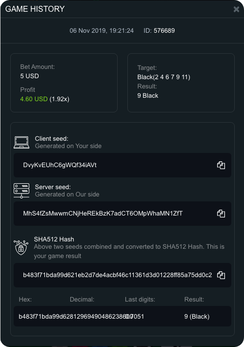 Round verification example